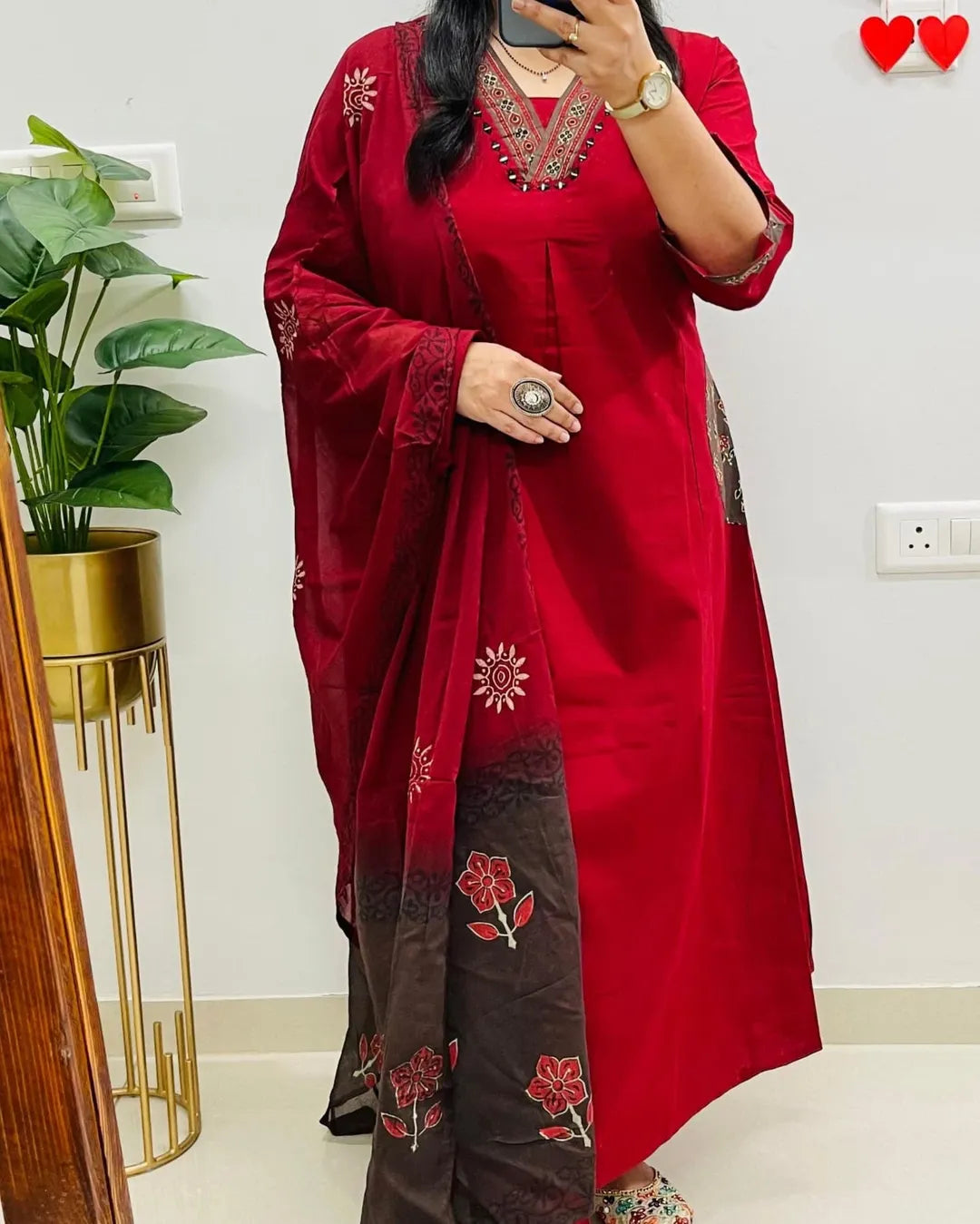 Designer Kutch Style Applique Work Cotton Suit